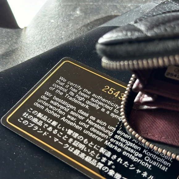 Authentic Chanel Zippy Coin Purse Wallet Caviar SHW Zipped Card Holder Wallet CC - Picture 9 of 11